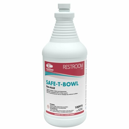 THEOCHEM SAFE T BOWL - 12/1 QT CASE, Non-Acid Toilet Bowl cleaner, 12PK 100975-99990-1Q